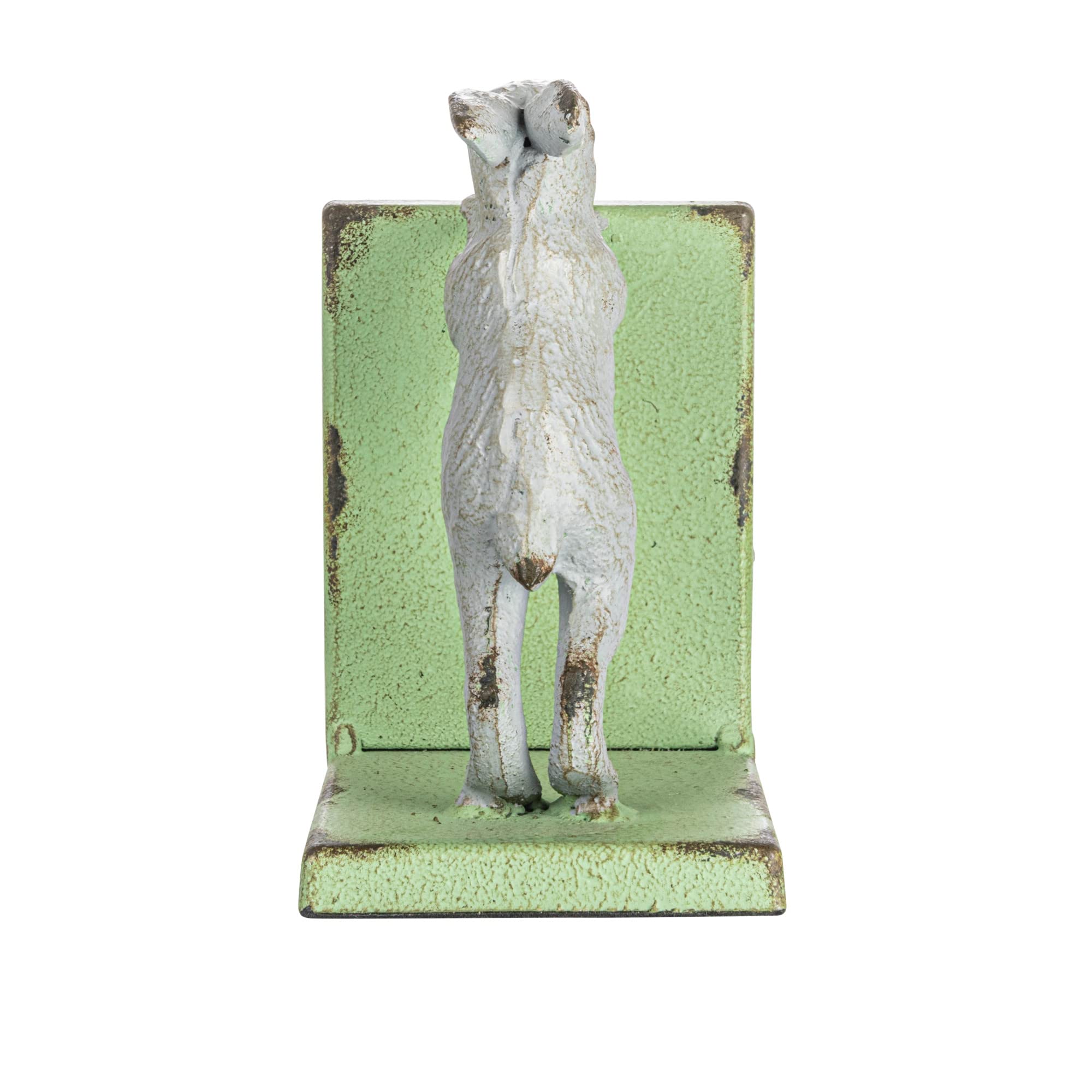Creative Co-Op 2-Tone Cast Metal Rabbit Bookends, Set of 2, Green and Grey, Model DF7311