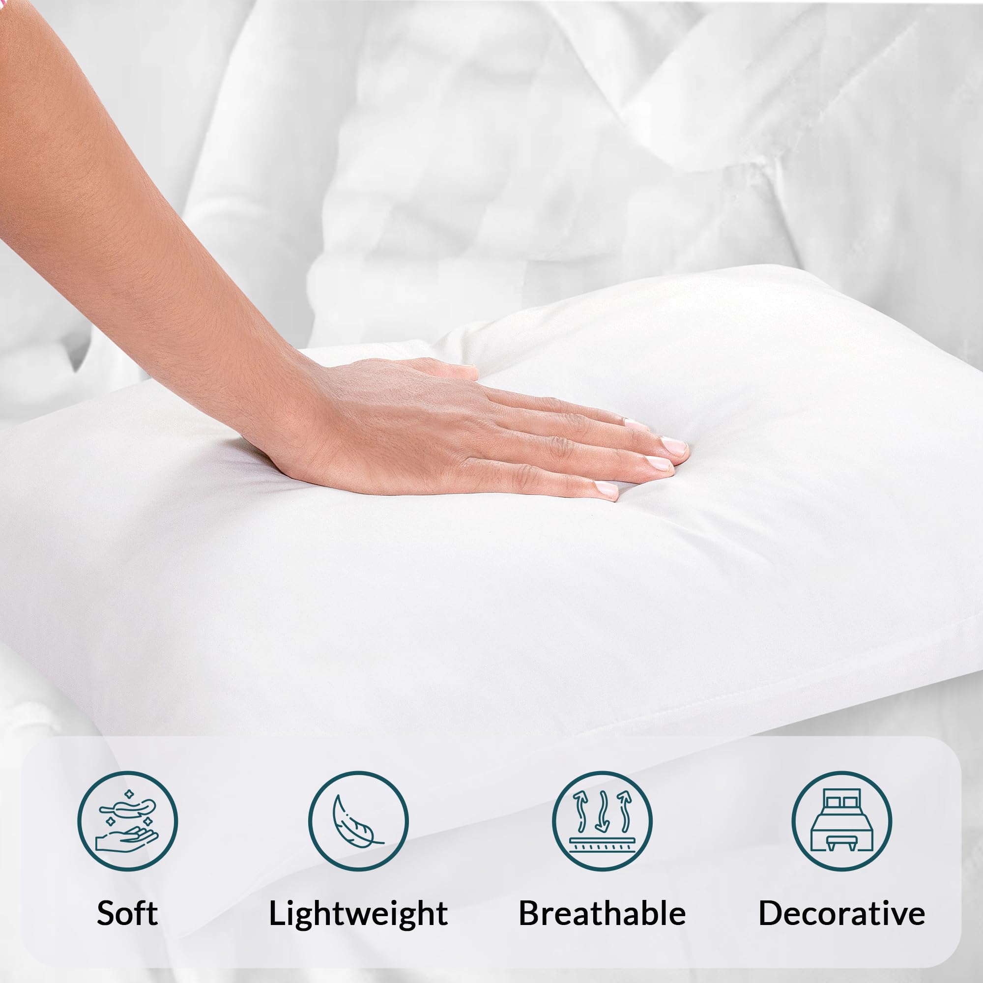 Royale Linens Throw Pillow Insert - Rectangle Pillow - Bed & Couch Pillow - Sofa Pillow Insert - Decorative Pillow Insert - Inne