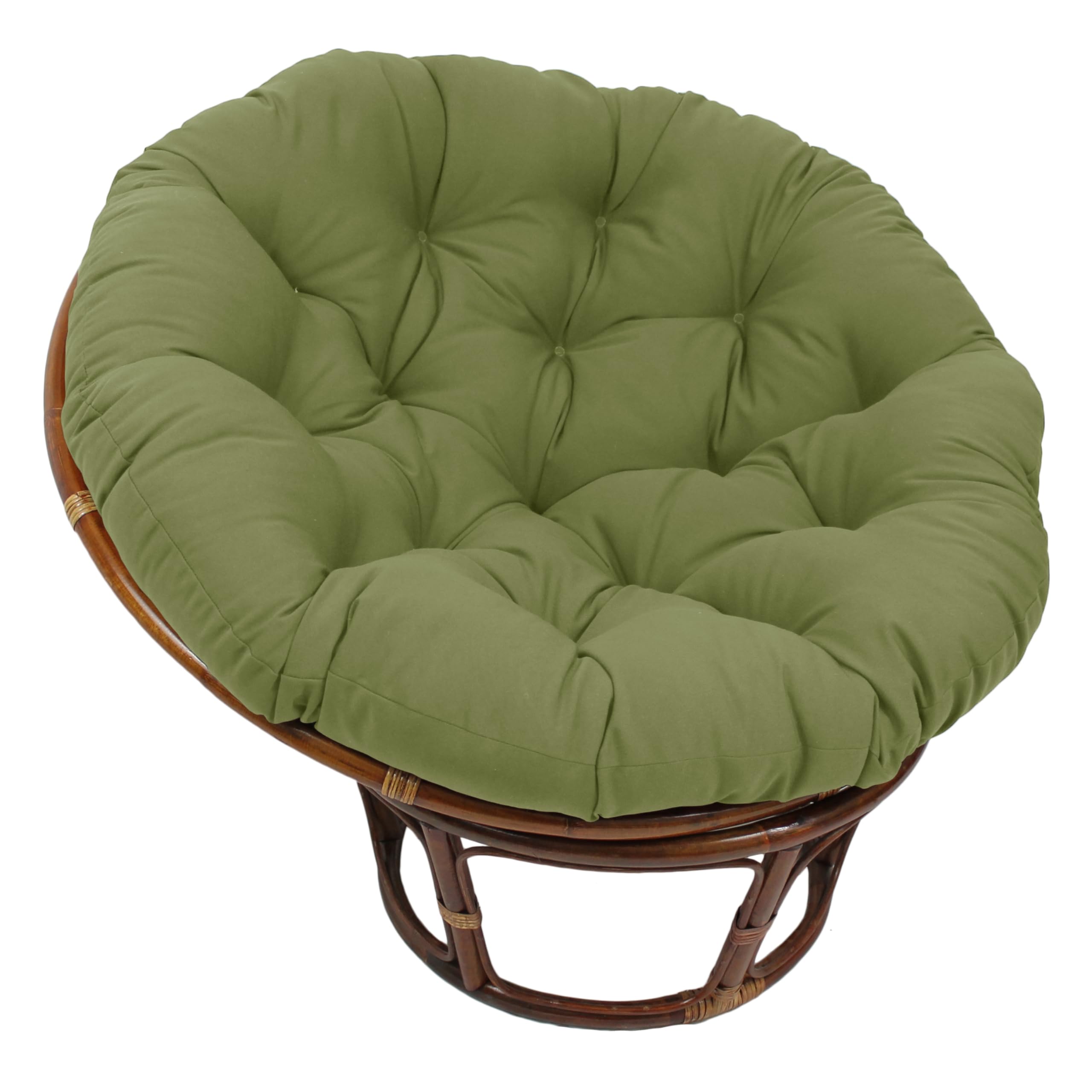Blazing Needles Twill Papasan Cushion, 48" x 6" x 48", Sage