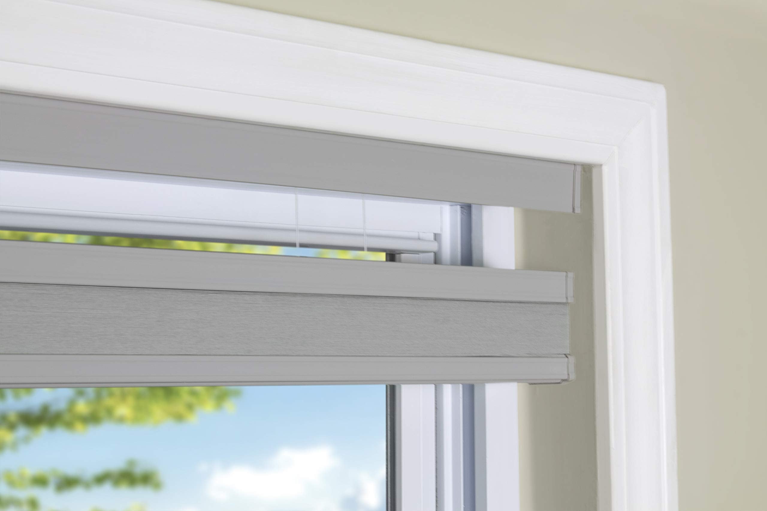 Arlo Blinds Grey Light Filtering Top Down Bottom Up Deluxe Cordless Cellular Shades - Size: 24'' W X 60'' H, Cordless Honeycomb