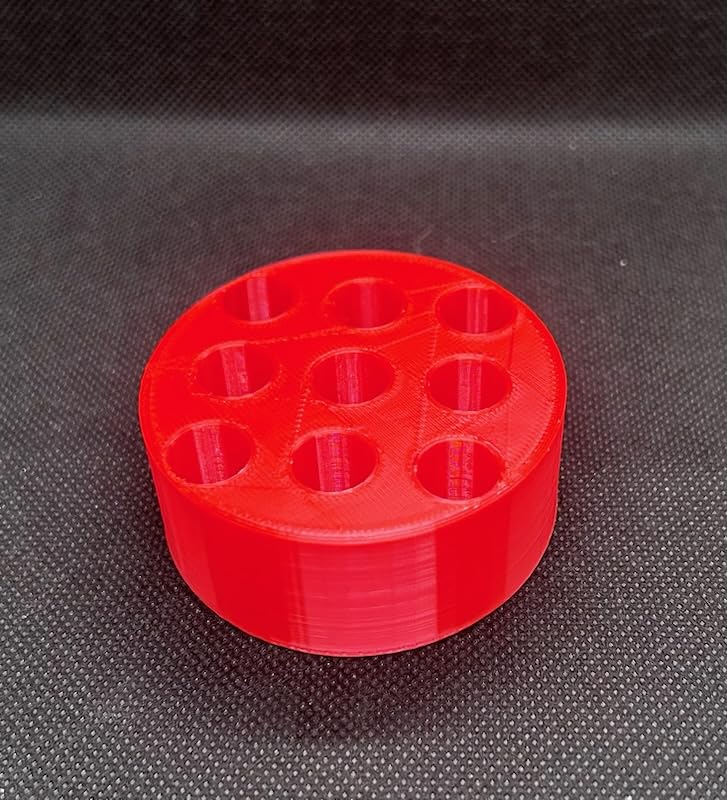 Designz3D 510 Cartridge, Pens And Battery Holder - 9 Spaces Puck (Red)