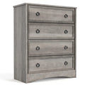 Modern 4 Drawer Dresser, Dressers for Bedroom, Tall Chest of Drawers Closet Organizers and Storage for Clothes - Easy Pull Handl