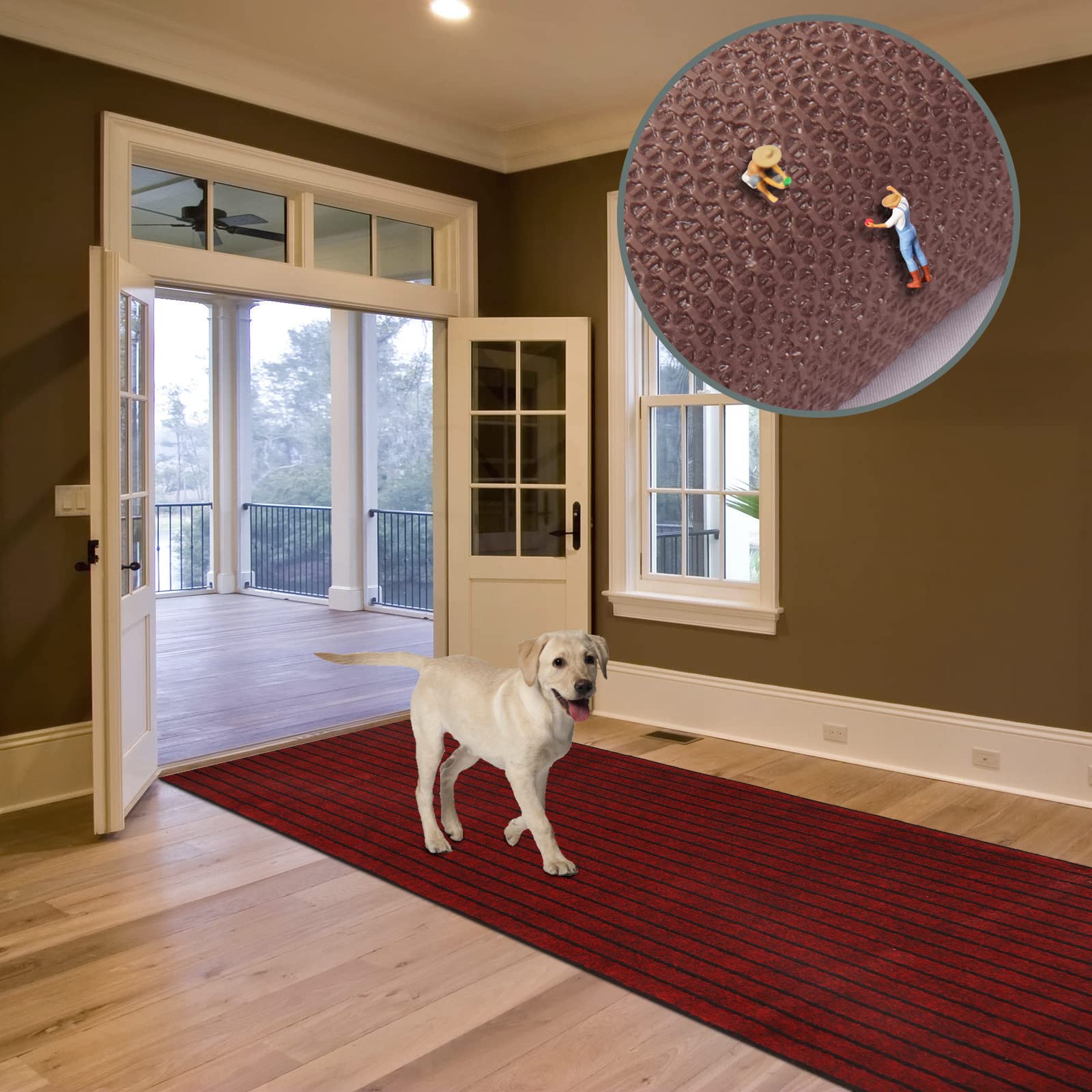 Custom Size Runner Rug 2 Ft X 29 Ft, Zgr 2-82Ft Carpet Runners Hallway Entryway Kitchen Garage Laundry Room Area Rugs With Non-S