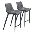 Zuo Magnus Counter Stool Dark Gray & Black