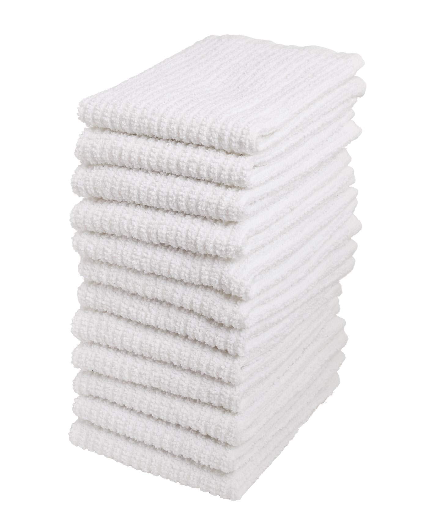Bar Mop Cleaning Kitchen Dish Cloth Towels,100% Cotton, Machine Washable, Everyday Kitchen Basic Utility Bar Mop Dishcloth Set o