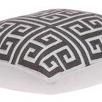 20' X 7' X 20' Cool Transitional Gray and White Pillow Cover with Poly Insert