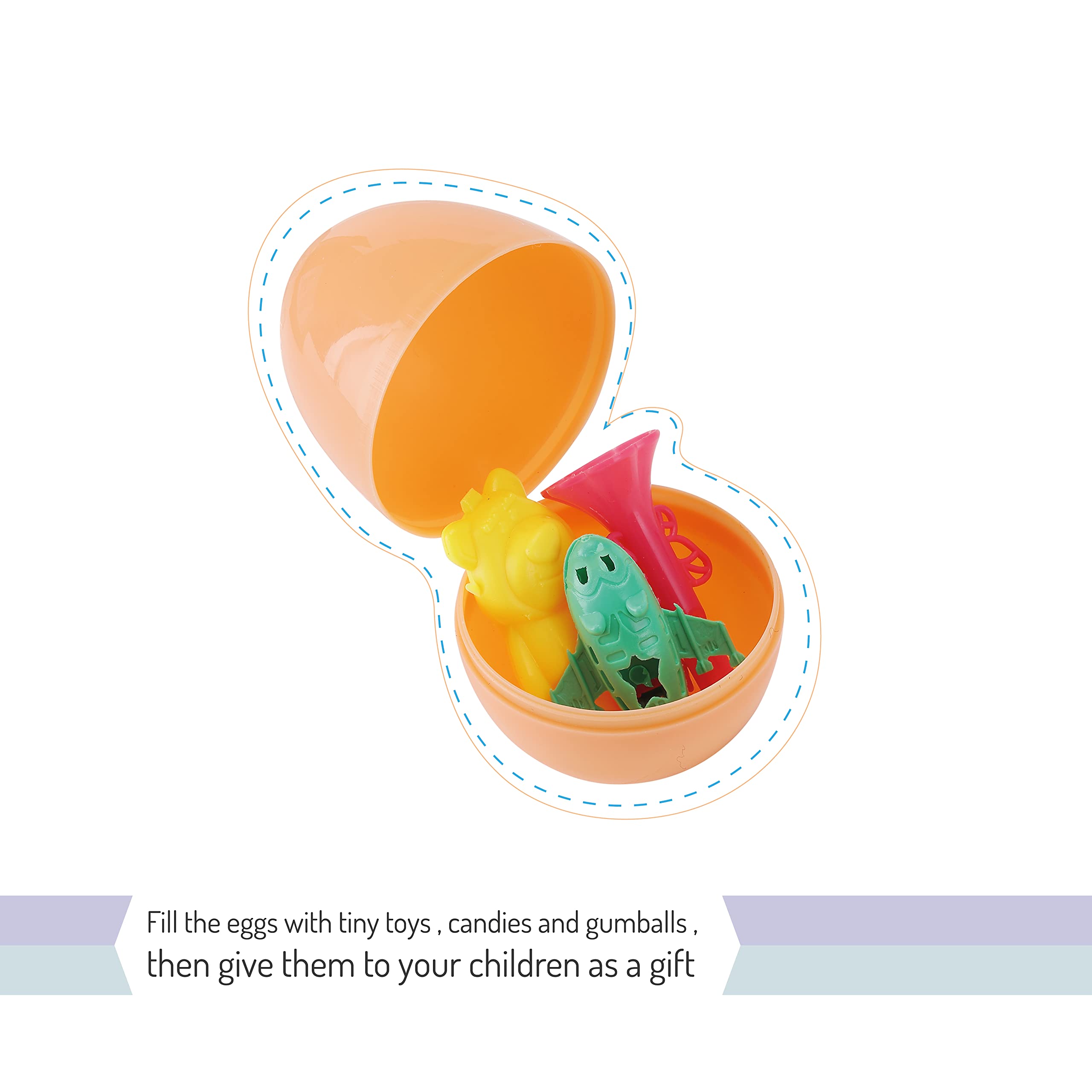 Mr. Pen- Fillable Easter Eggs, Bright Color, 2.3 Inch, 48 Pack, Easter Eggs, Plastic Eggs, Easter Eggs Empty, Plastic Easter Egg