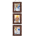 Rexllon 5x7 Wall Hanging Picture Frames Collage with 3 Opening Frames Brown