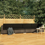 vidaXL 4 Piece Garden Sofa Set with Cushions Poly Rattan Gray