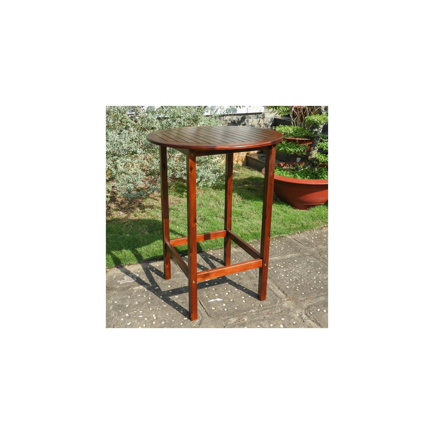 International CaravanInternational Caravan Highland Acacia Americana 33-inch Round Bar Height Table