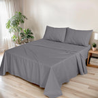 Ruvanti 100% Organic Cotton Sheets - Queen Sheet Set - Certified For Gots - Breathable & Comfortable - Soft & Cooling Percale Gr