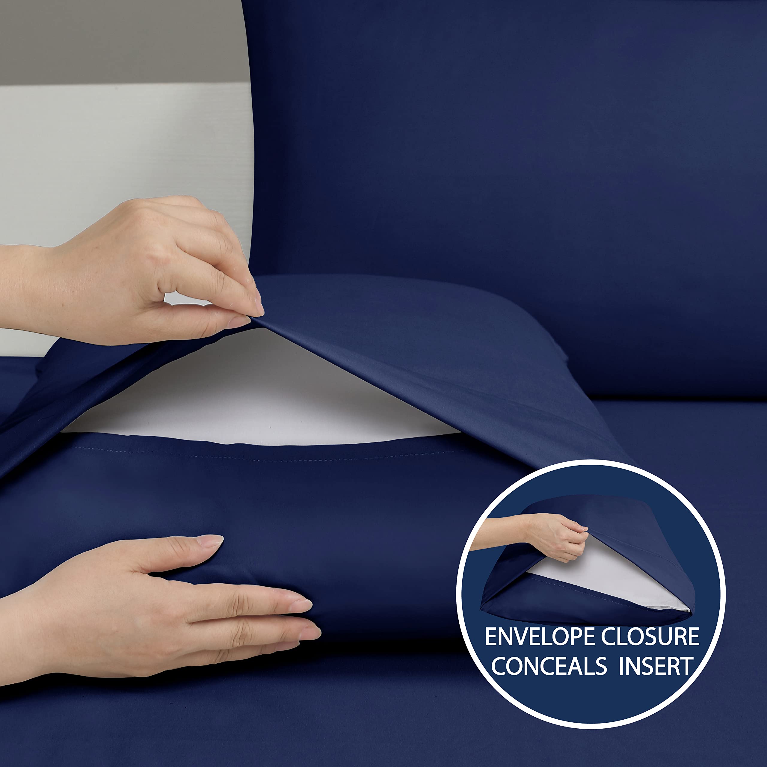 Cathay Home Essentials Ultra Soft Hypoallergenic Wrinkle Resistant Double Brushed Microfiber Bedding Sheet Set, Royal Blue, King