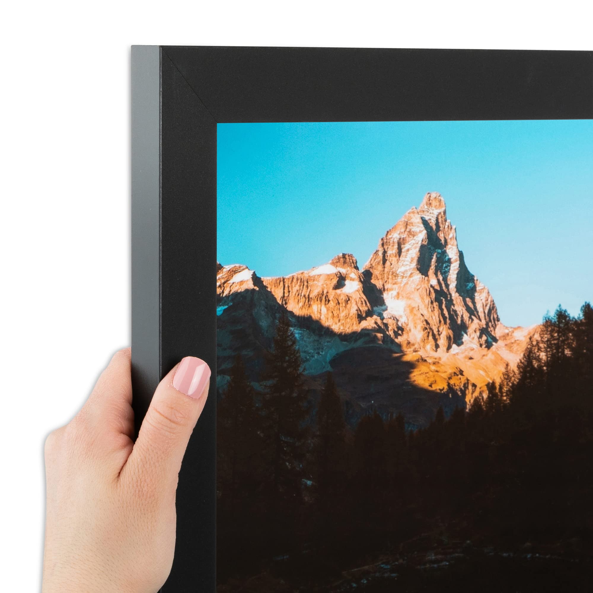 ArtToFrames 29x33 Inch Black Picture Frame, This 1.25 Inch Custom MDF Poster Frame is Black, Great for Your Art or Photos - Come