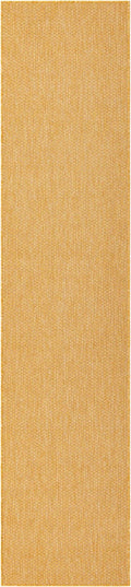 Unique Loom Collection Casual Transitional Solid Heathered Indoor/Outdoor Flatweave Area Rug (2' 7'' x 12' Runner, Corn Harvest 