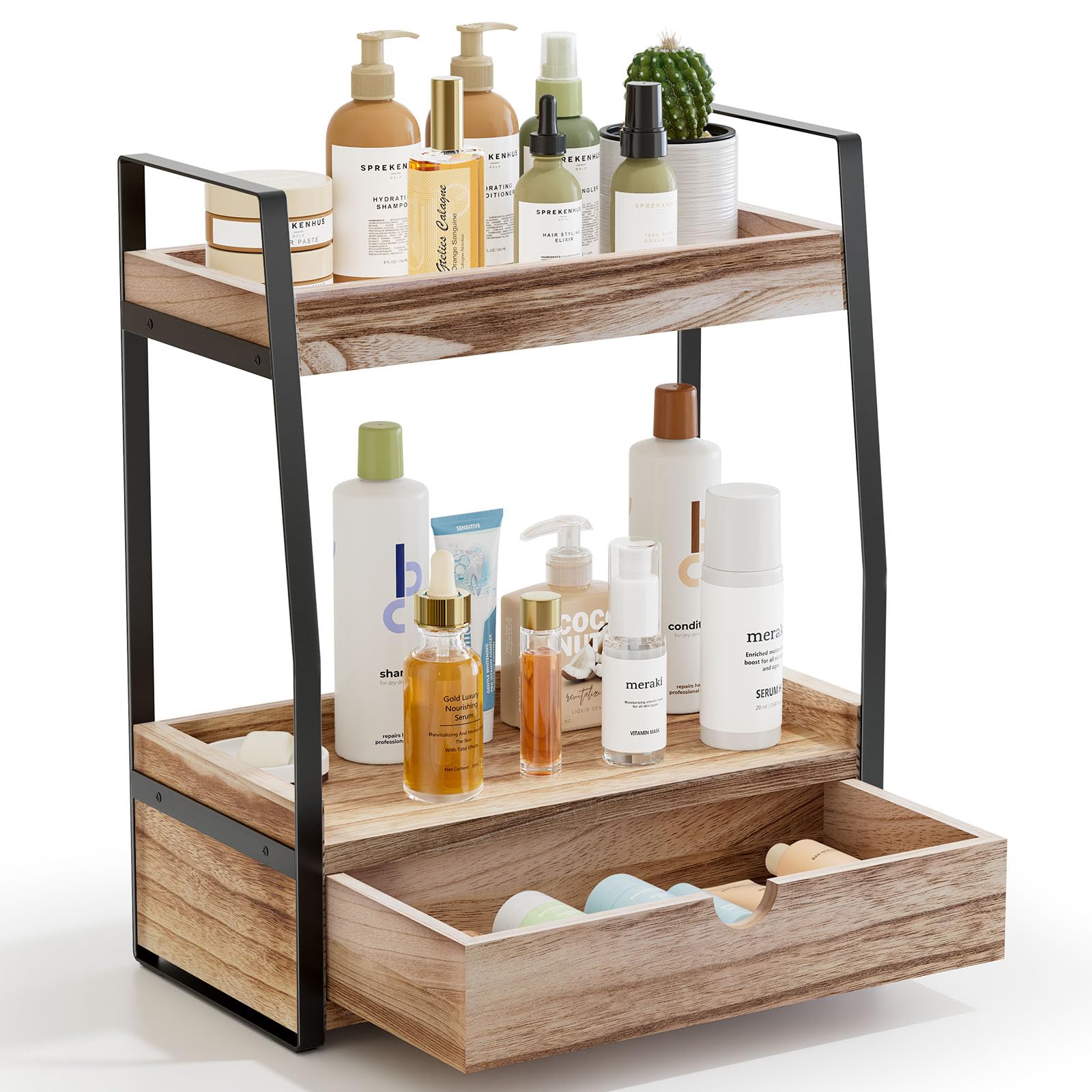Boulphia 2-Tier Bathroom Organizer Countertop, Bathroom Sink Organizer Countertop, Bathroom Vanity Organizer, Bathroom Counter S
