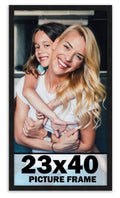23x40 Frame Black Picture Frame - Complete Modern Photo Frame Includes UV Acrylic Shatter Guard Front, Acid Free Foam Backing Bo