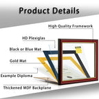 Minesaxel 11X14 Diploma Frame With 8.5 X 11 Opening Black Mat, Display 8.5X11 Degree Certificate Document, Wall Mount Or Tableto