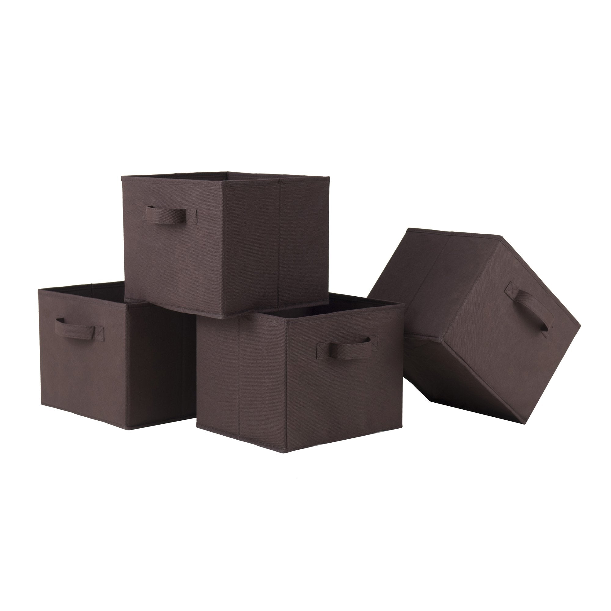 Winsome Timothy 5-Pc Set, 2x2 Grid Shelf & 4 Fabric Baskets