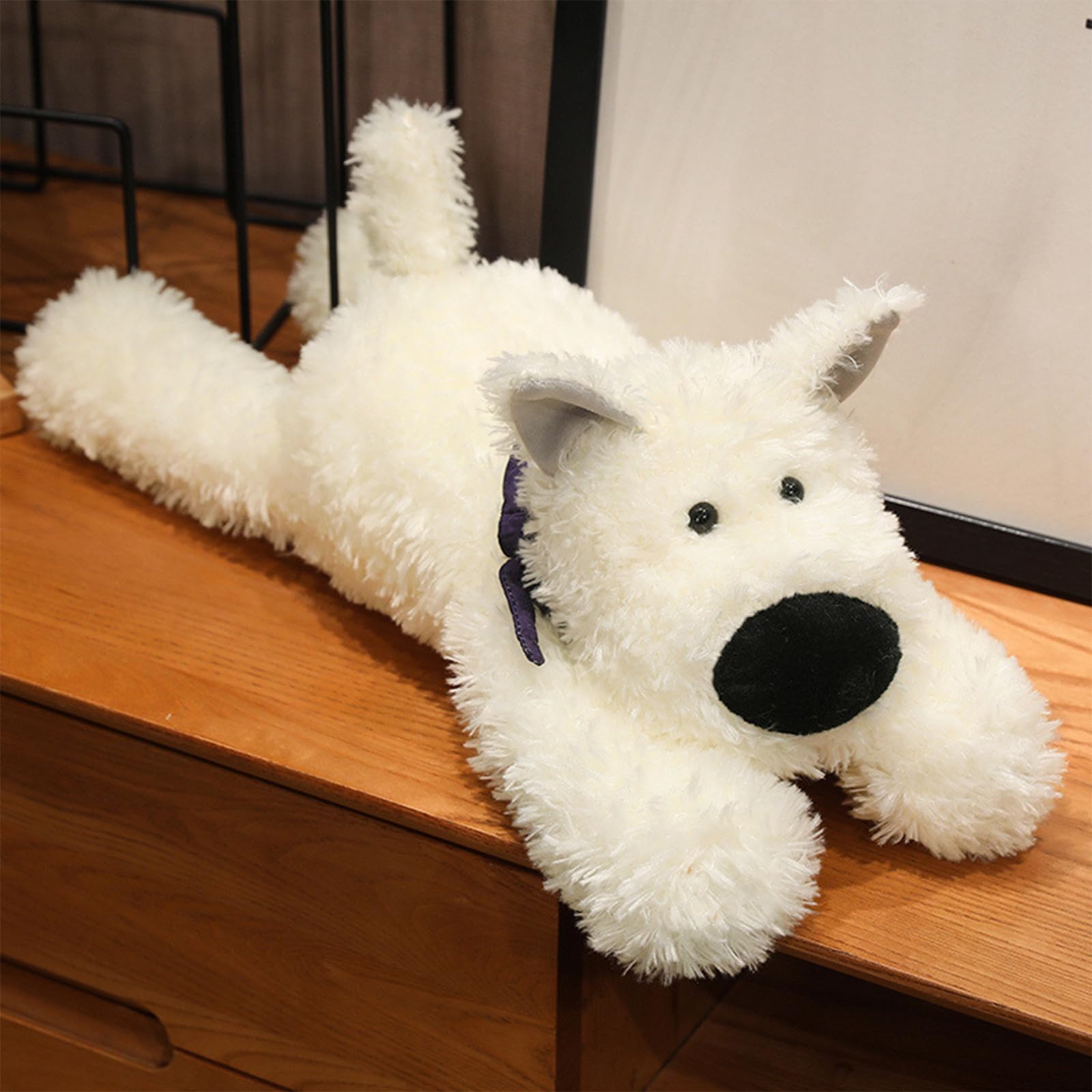 Peach Cat West Highland White Terrier Dog Stuffed Animal 25.6 ' Cute Puppy Plush Pillow Soft Plushies Toy Gifts For Kids