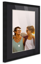 Countryarthouse 24X36 Frame Black Solid Wood With Black Mat | 28X40 Frame Matted To 24X36 | Includes Uv Acrylic Plexiglass, Foam
