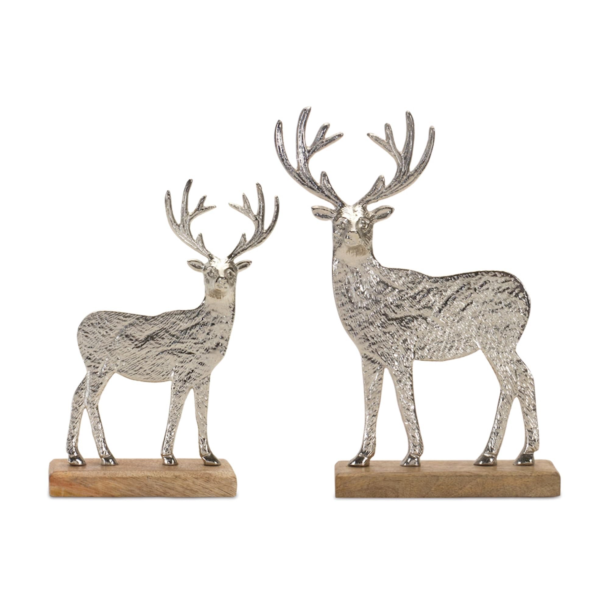 Melrose Deer Christmas Tabletop Decorations - 10.5' - Set of 2