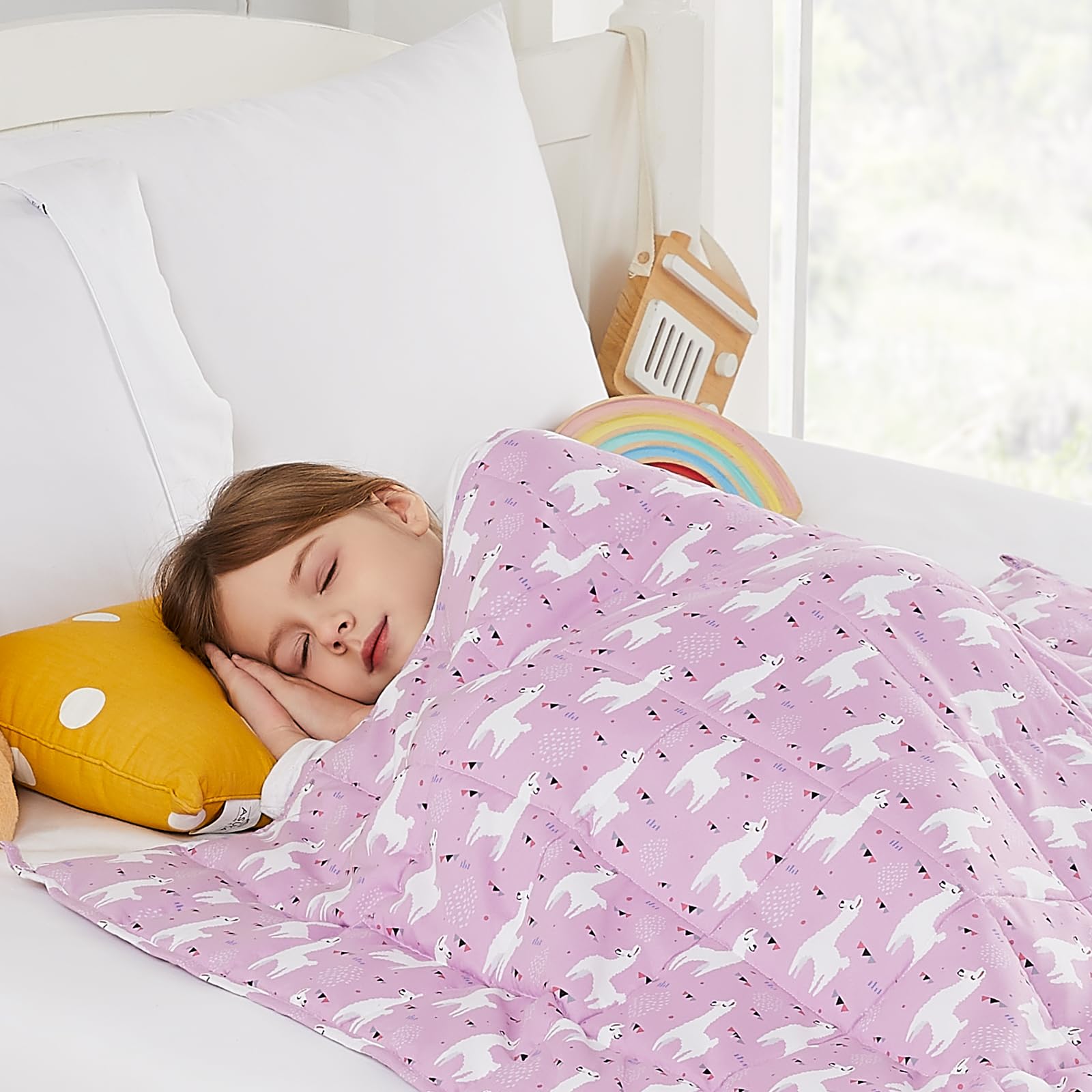 HOSUKKO Weighted Blanket - 10 lbs Purple Alpaca Heavy Blanket - Breathable Blanket(41 * 60 inches, 10 lbs)