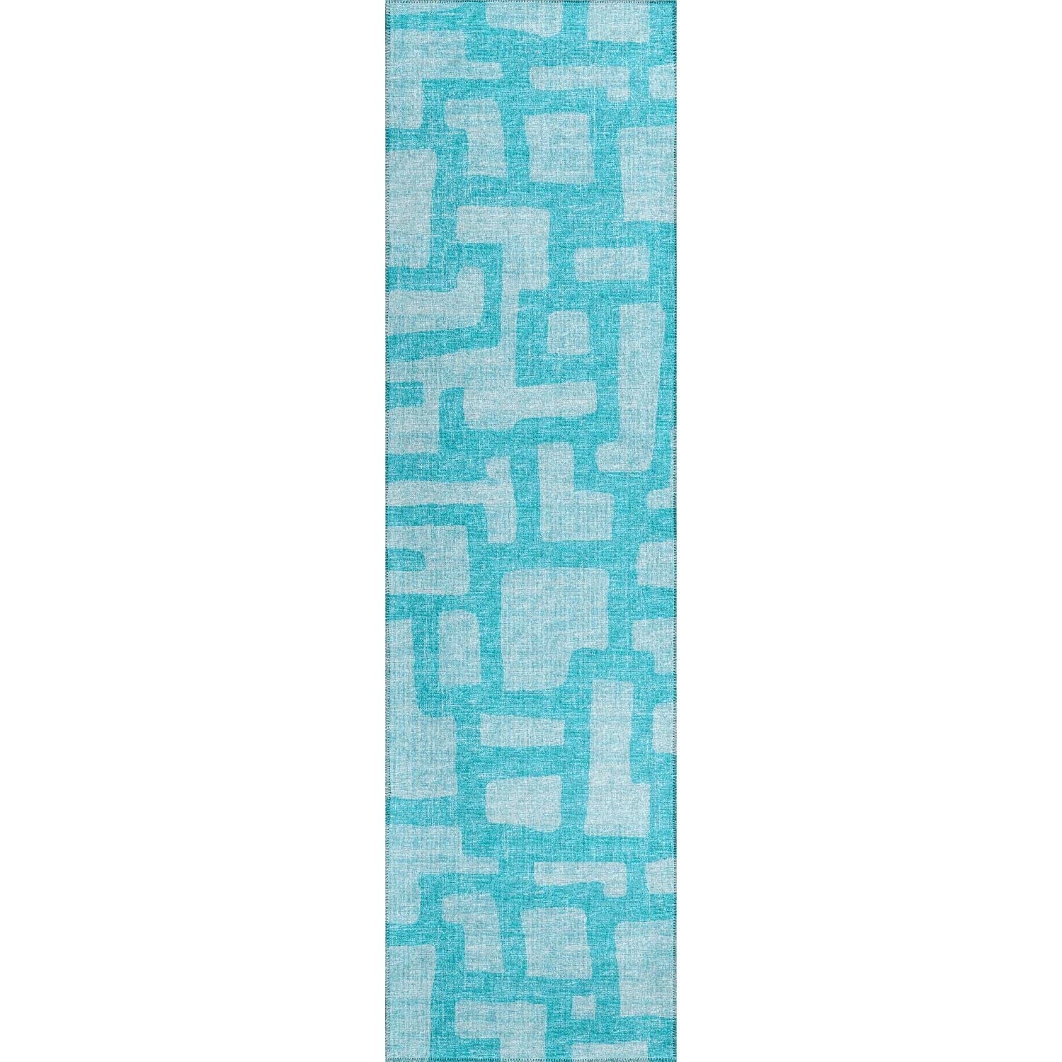 Sedona Sn4 Blue Contemporary Rug Runner 2' 3" X 12'