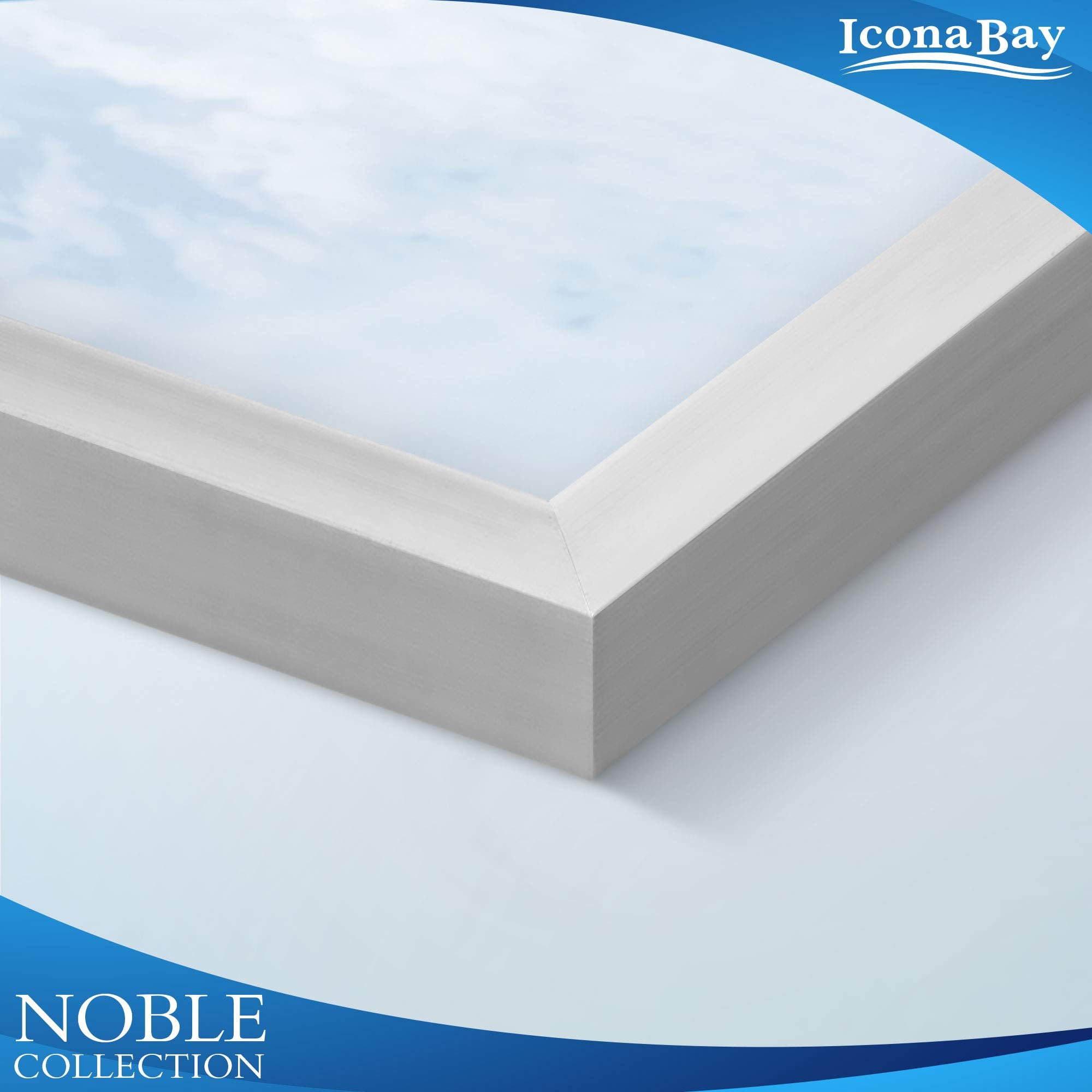 Icona Bay 4X6 Picture Frames (Silver, 6 Pack), Modern Professional Frame Set, Noble Collection