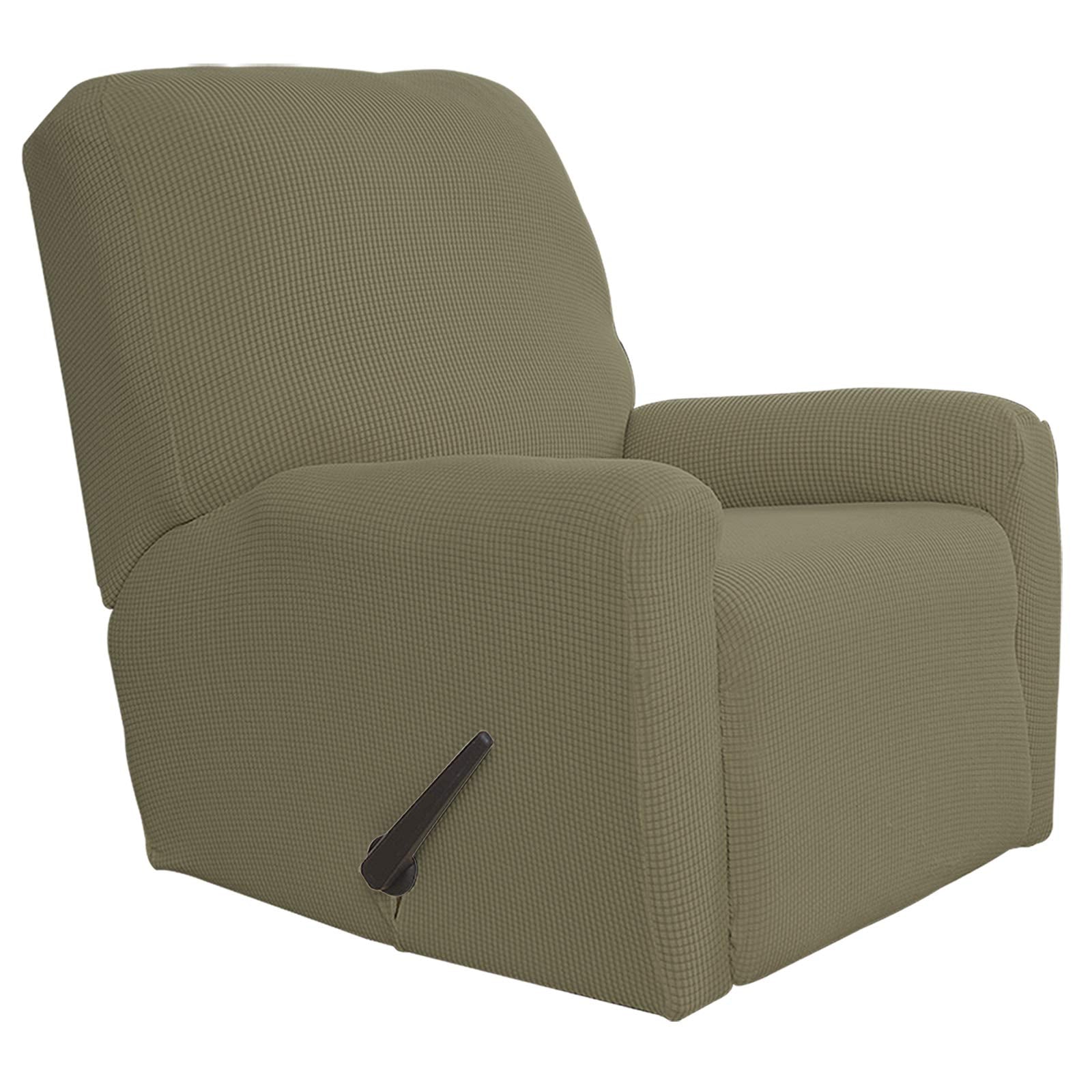 Easy-Going Recliner Stretch Sofa Slipcover Sofa Cover 4-Pieces Furniture Protector Couch Soft With Elastic Bottom Kids Spandex J