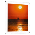 ArtToFrames 9x9 Inch Magnetic Acrylic Frame with Chrome Standoffs for Wall Mounting and Removable Acrylic Front, Full Frame Size