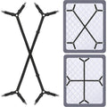 Bed Sheet Holder Straps - Sheet Straps Adjustable Bed Sheet Clips Fasteners Keep Sheets Stays In Place,2Pcs/Set Black
