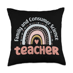 Family and Consumer Science Teacher Back To School Teach Throw Pillow