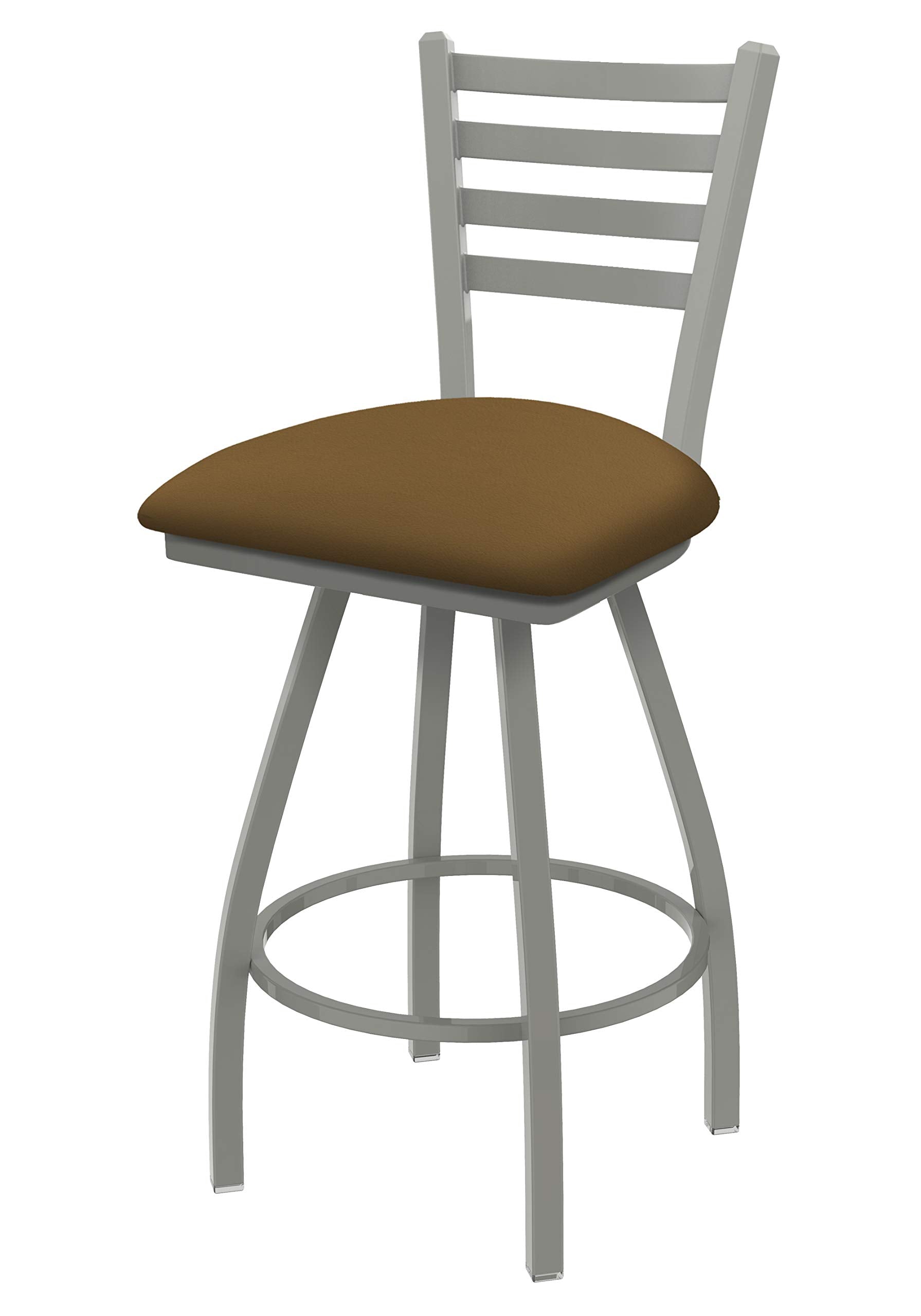 XL 410 Jackie 36 Swivel Extra Tall Bar Stool with Anodized Nickel Finish and Canter Saddle Seat