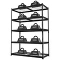 WORKPRO 5-Tier Metal Shelving Unit, 48   W x 24   D x 72   H, Heavy Duty Adjustable Storage Rack, 4000 lbs Load Capacity (Total)