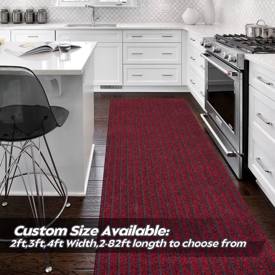 Gotohipi Runner Rug 6X48 Indoor Outdoor Utility Carpet,Area Rugs With Non Slip Rubber Backing For Hallway Kitchen Entryway Balco