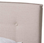 Baxton Studio Audrey Modern and Contemporary Light Beige Fabric Upholstered Full Size Bed