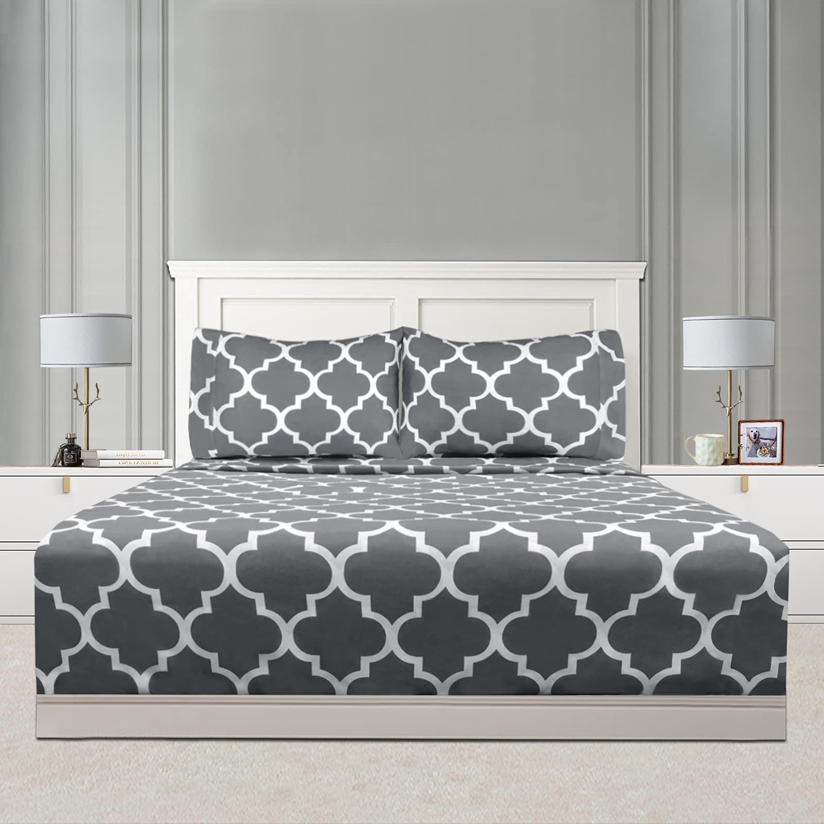 Mejoroom Full Bed Sheet Set - Super Soft Brushed Microfiber 1800 Thread Count Full Sheets With 16 Inch Deep Pocket - Wrinkle Fre