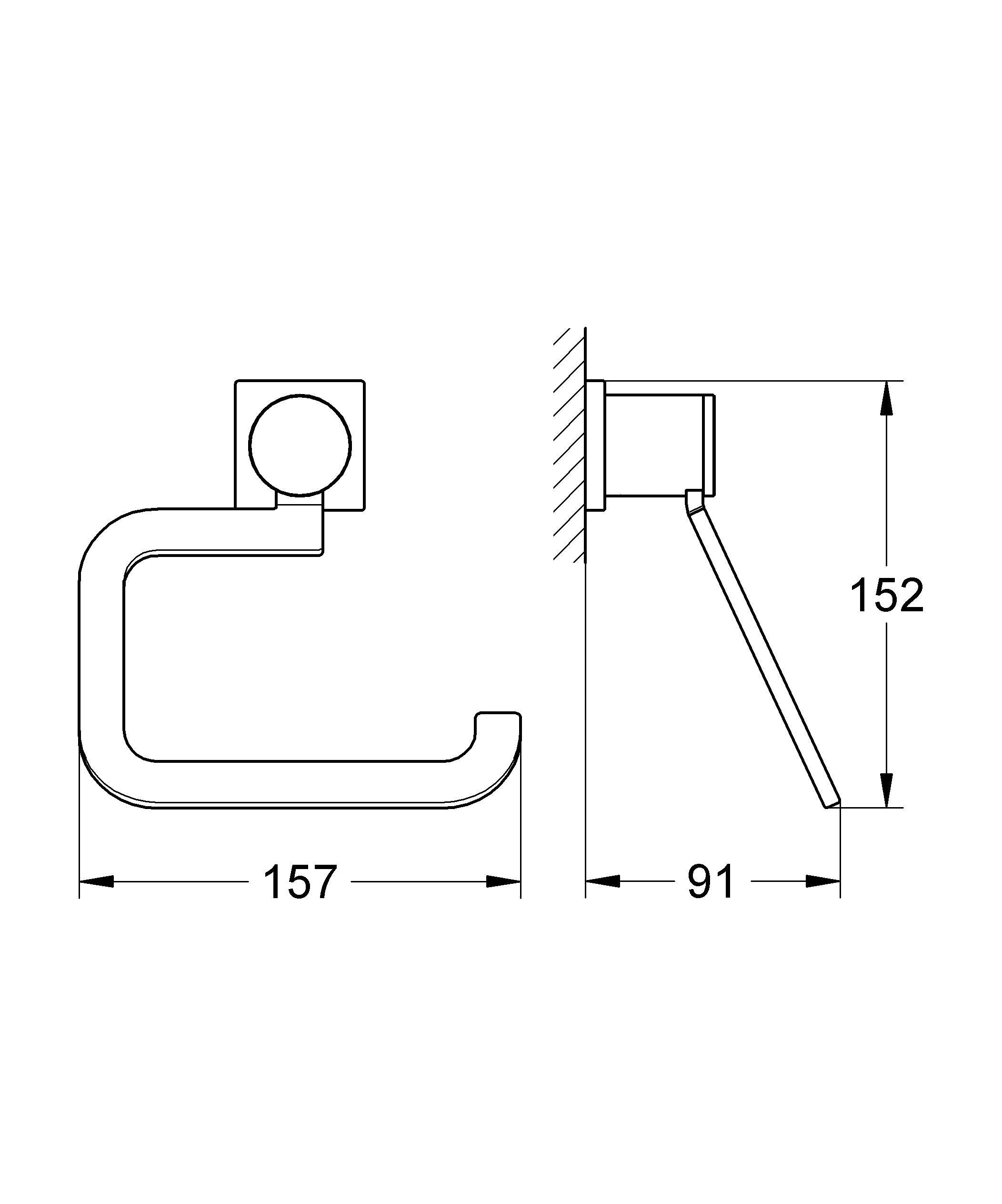 Grohe 40279000 Allure Paper Holder, Starlight Chrome
