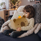 Mewaii Cute Capybara Plush Pillow, Kawaii Plushies Capybara Stuffed Animal Toy, Kawaii Animal Plushie, Soft Squishy Birthday Gif
