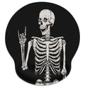 Britimes Ergonomic Mouse Pad With Wrist Support Black Human Skeleton Skull Non-Slip Rubber Base Mousepad For Home Office Gaming