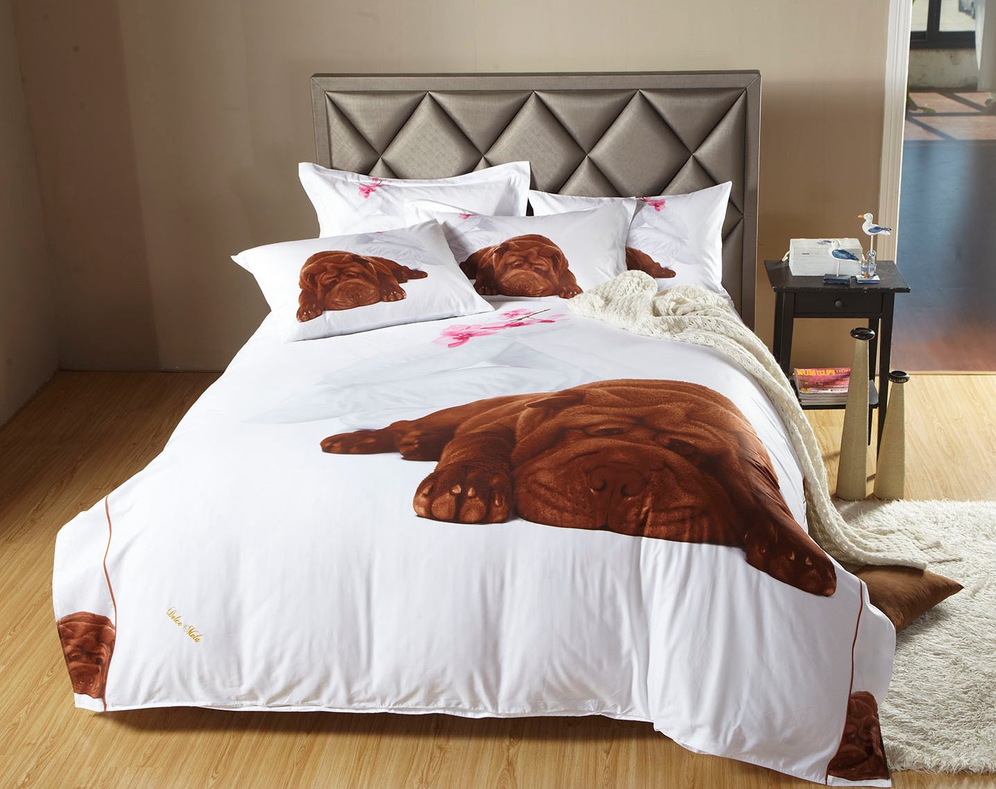 Dolce Mela Dm489T 4-Piece Luxury Duvet Cover Set, Twin