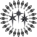 Ceramic Christmas Tree Replacement Lights Bulbs, Black Gray Medium Twist Plastics Pegs Ornaments for Ceramic Tree(87 Bulbs& 3 To