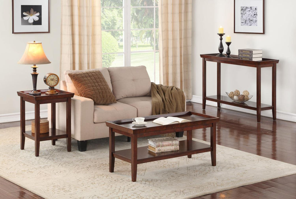 Convenience Concepts Ledgewood Console Table with Shelf, Espresso