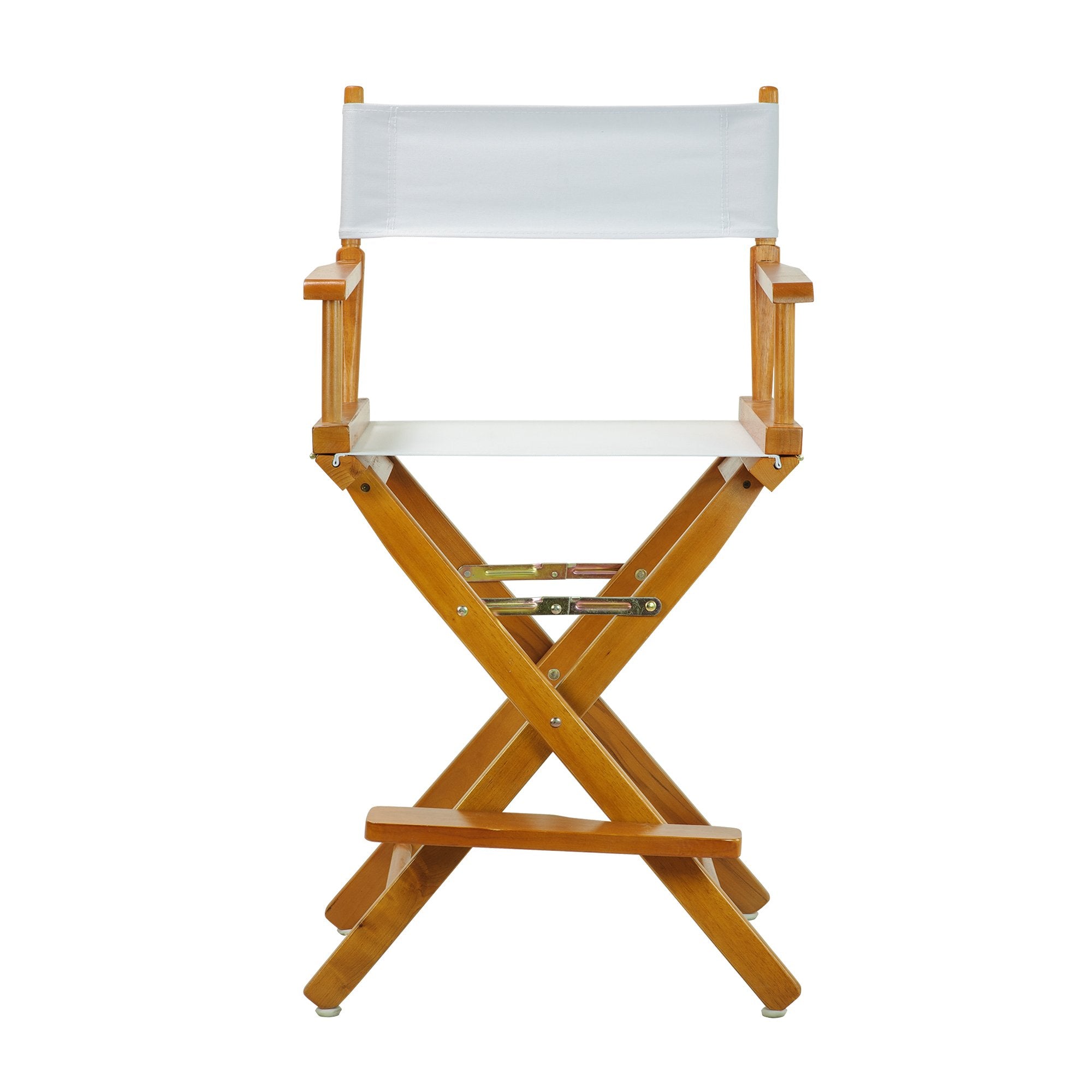 Casual Home 24" Director's Chair Honey Oak Frame-with White Canvas, Counter Height