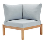 Modway Eei-3694-Nat-Lbu Freeport Corner Chair, Natural Light Blue