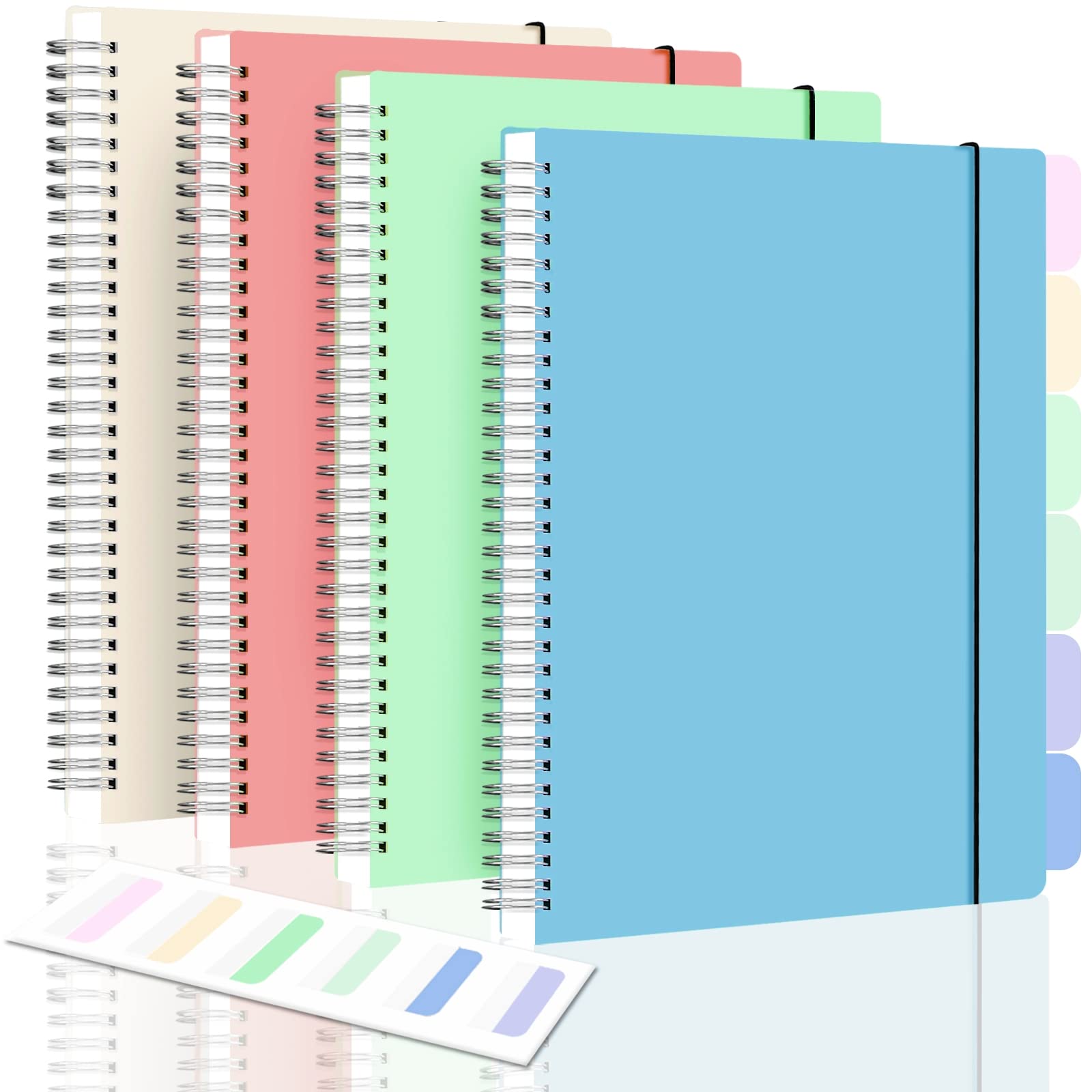 Spiral Notebook, College Ruled Notebook Journal, 4 Pack Large B5 Lined Notebooks For Work, School, Notes Taking, 8 ' X 10 ' Su