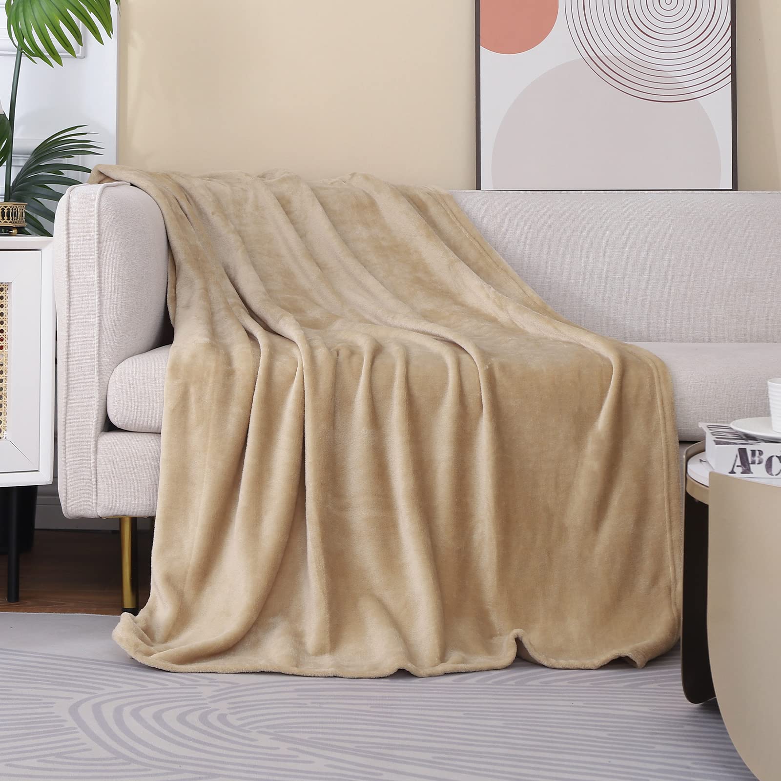 JIAHANNHA Classic Blue Throw Blanket Fleece Blanket Throw Size(50 by 60 Inches),Super Soft Cozy Plush Blanket for Couch Sofa Bed