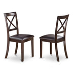 East West Furniture HEBO7-CAP-LC Henley 7 Piece Kitchen Set Consist of a Rectangle Table with Pedestal and 6 Faux Leather Dining Room Chairs, 42x72 Inch