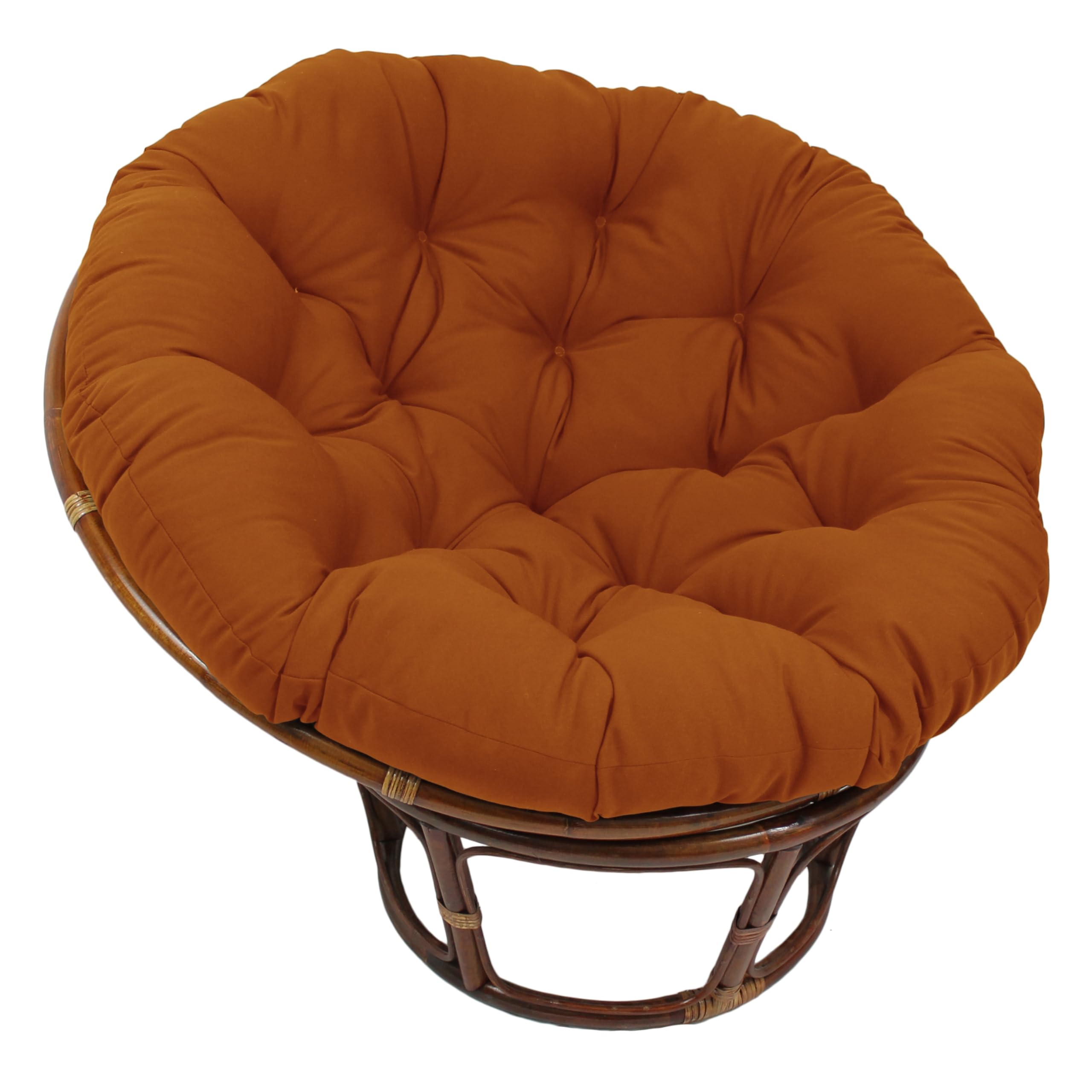 Blazing Needles Twill Papasan Cushion, 48" x 6" x 48", Spice