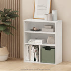 Furinno Pasir 3 Tier Display Bookcase White Engineered Wood 20122WH